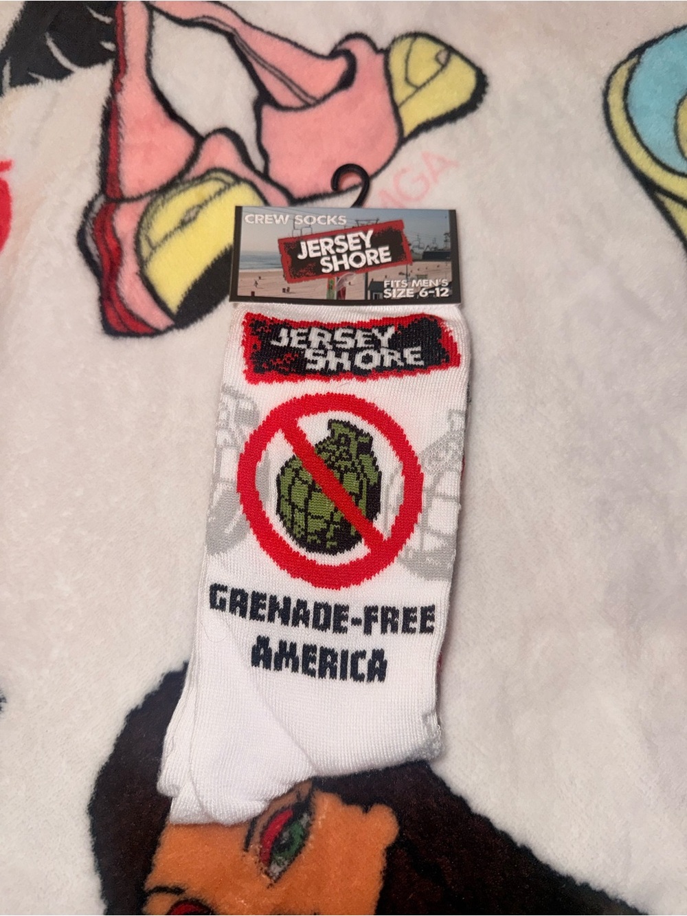 Jersey Shore Grenade Free America Crew Socks  🇮🇹